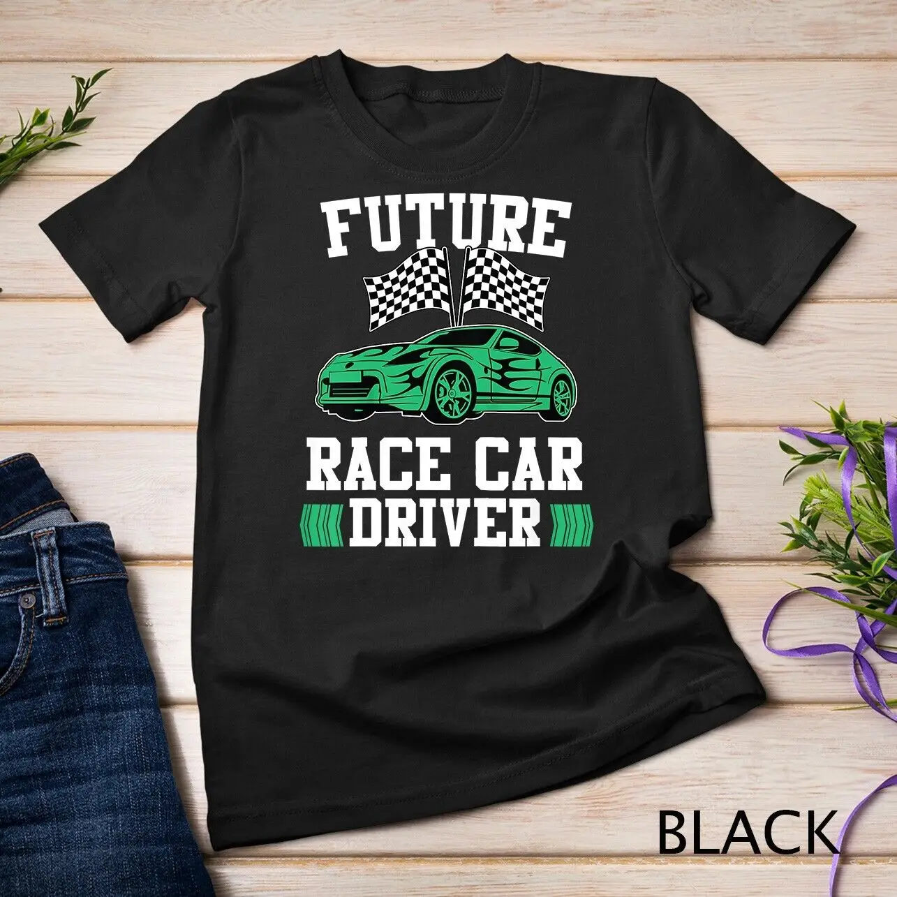 

Kids Cute Kids Future Race Car Driver T-Shirt Unisex T-shirt