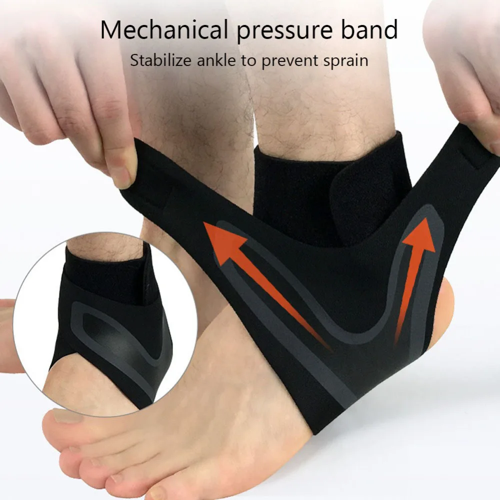 Sports Ankle Brace Compression Sleeves Adjustable Ankle Support Elastic Foot Bandage Protective Wrap for Tendon Pain Relief