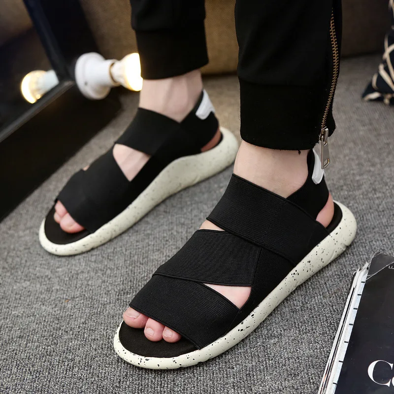 Stretch Fabric Sandals Outdoor Lightweight Beach Shoes Breathable Men Sandals Garden Shoes Summer Casual Couple 8 Big Size