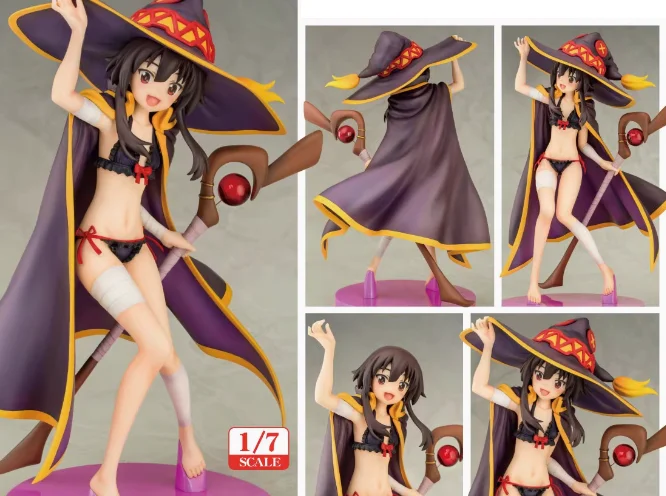 250mm 2025 Japanese original anime figure Megumin swimsuit action figure collectible model toys for boys