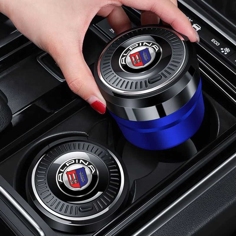 For Alpina bmw E46 E39 E38 E90 E60 Z3 Z4 X3 X5 X6 Car Interior Accessories Portable Luminous Ceramic Liner Cigarette Car Ashtray