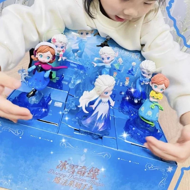 ديزني فروزن ماجيك سلسلة صندوق أعمى اللعب آنا إلسا صندوق غامض الدمى العصرية موضة اللعب جمع الحلي الفتيات هدية لعبة