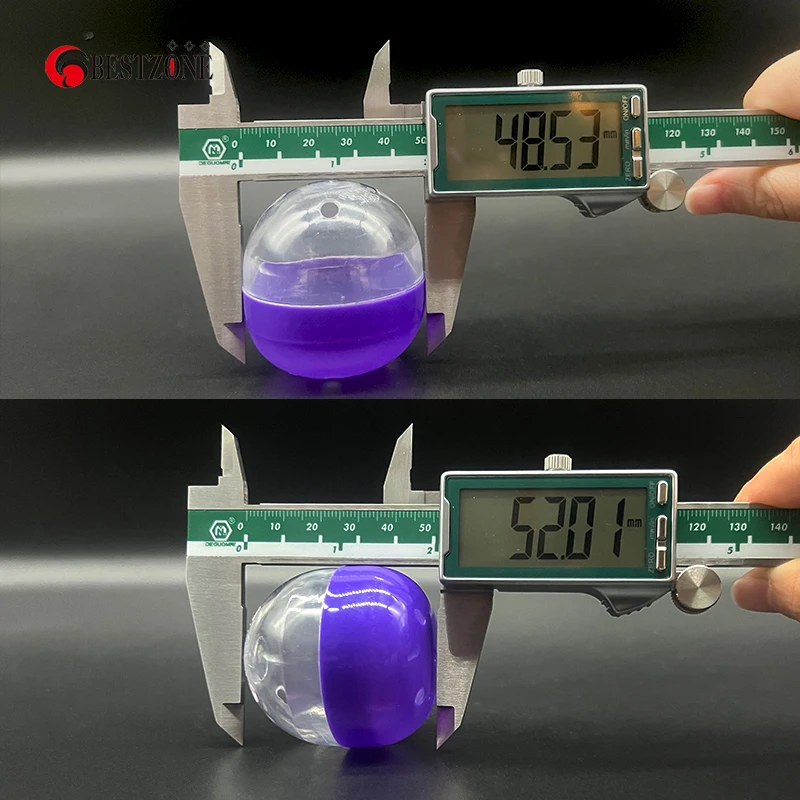 50PCS 1.89*2 인치 48*52mm 서프라이즈 볼 Gashapon 플라스틱 용기 빈 장난감 캡슐 어린이 어린이 디스펜서에 대한 장난감 선물