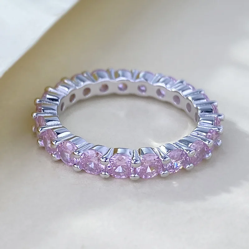 

Кольцо из чистого серебра S925 с бриллиантами с женским дизайном, нишевое, женское роскошное, серебряное кольцо с бриллиантом из циркония, прямая трансляция