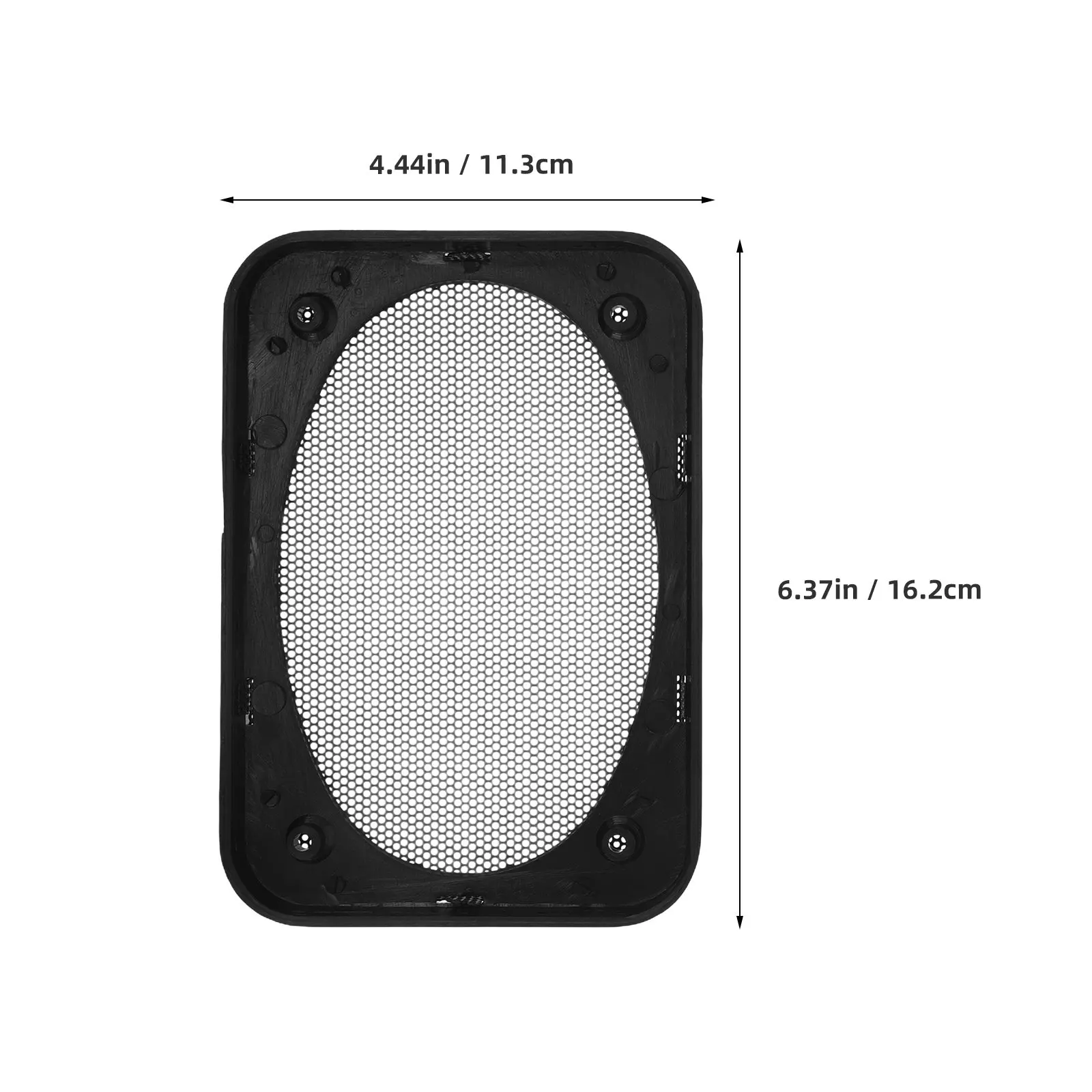 2Pcs Speaker Grille Covers Car Subwoofer Grill Metal Mesh Protective Dust Cover 6.37x4.44 Woofer Speaker Guard Universal Audio