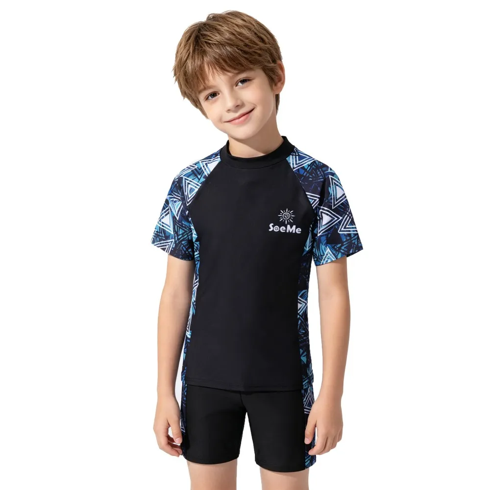 

New Summer Boys Swimsuits Kids 2PCS Fashion Swimwear Toddler Baby Swimming Suit Children's Split Pool Swimwear for 2-12Y Girls
