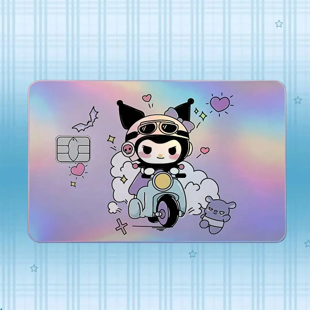 K-Kuromi Laser-Hologramm-Karten-Skin-Aufkleber für Kredit- und Debitkarten – 4 Stück/Set, wasserfester, kratzfester Schutz – Detail 13