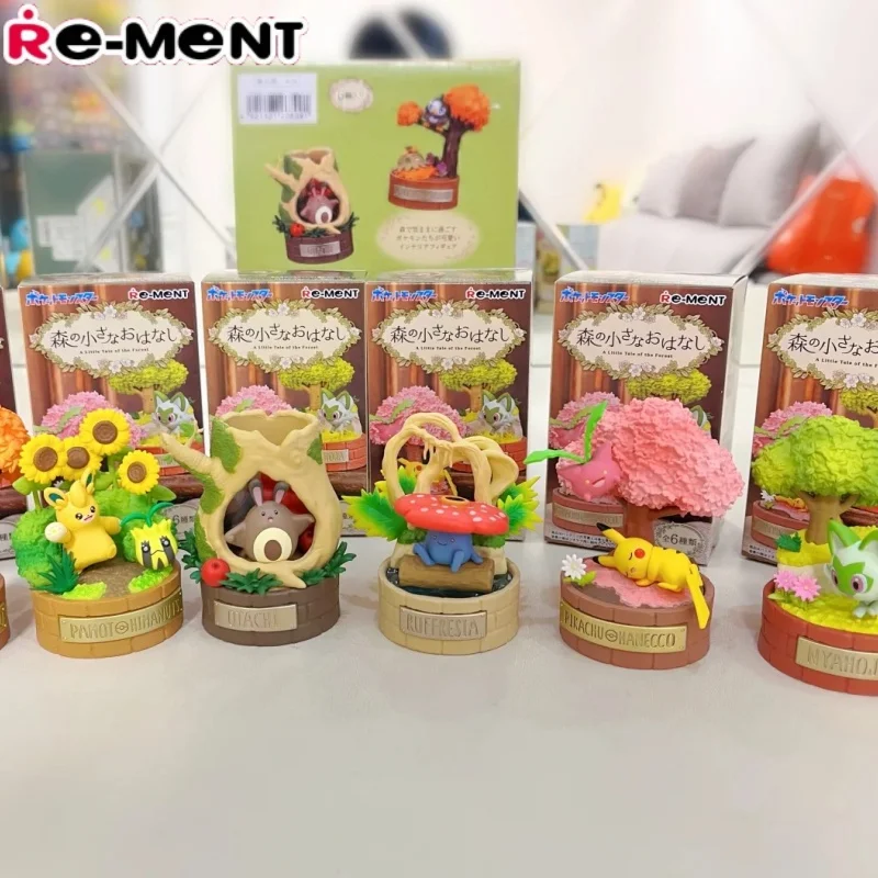 Genuine Hot Re-Ment Pkm Figures A Little Tale Of The Forest Series Anime Action Figure Cute Ornaments Toys Kids Festival Gift