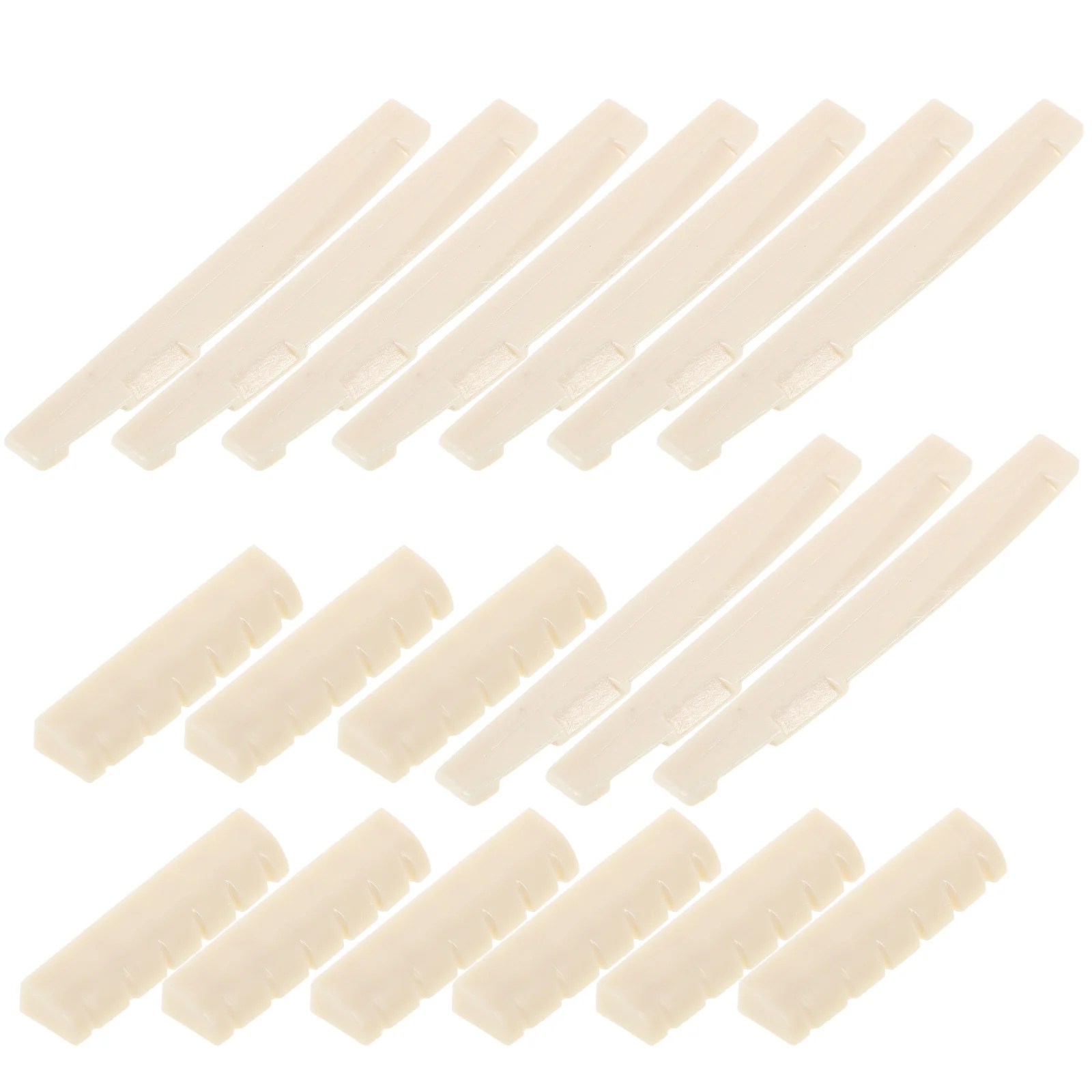 

10Pairs Acoustic Guitar Nut Saddle Plastic Replacement Set Pre-Slotted for 6 String DIY Guitar Maintenance Accessories