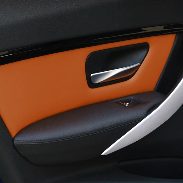 

For BMW 3 Series F30 2013 2014 2015 2016 2017 Car Interior Door Handle Panel Microfiber Leather Cover Accessories