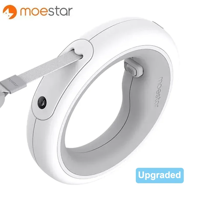 Original MOESTAR Retractable Walking Leash 2 Plus Pet Dog Traction Rope with Rechargeable LED Flashlight Replaceable Bungeecord