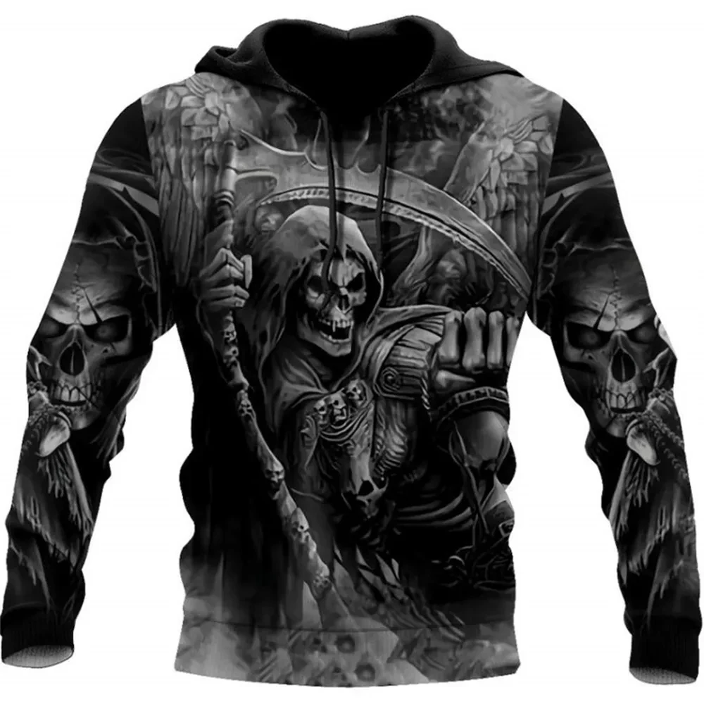 Vintage Skull 3D Print Hoodie Men/Women Casual Fashion Hoodies Kids  Pullover Sweatshirts Oversized Unisex Men Coat