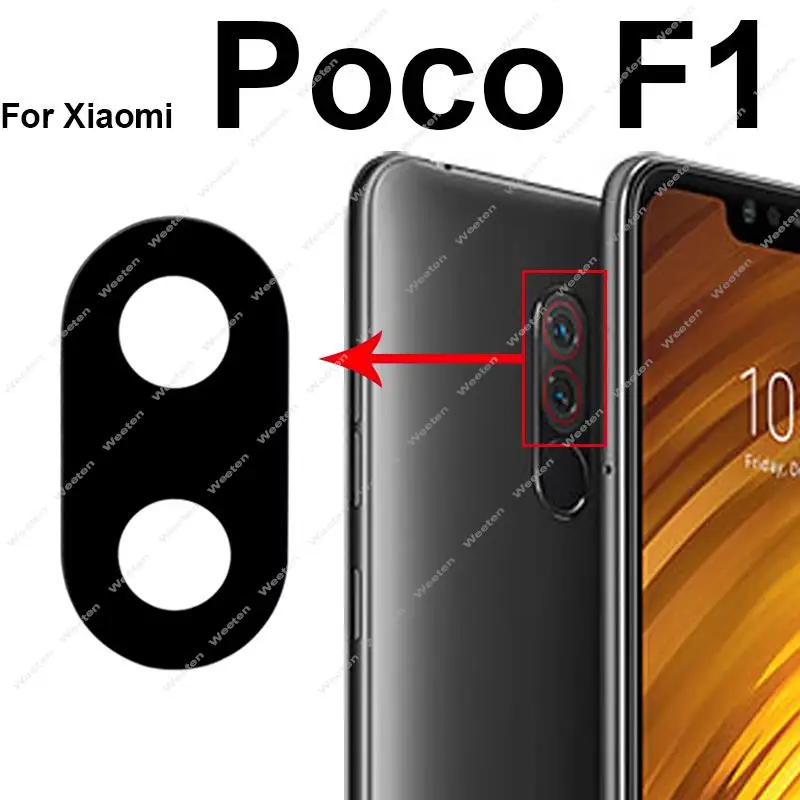 Back Camera Glass Lens For Xiaomi Pocophone Poco M4 M3 Pro 5G F1 F2 F3 F4 X2 X4 X3 NFC GT C3 Main Rear Camera Lens Sticker Parts