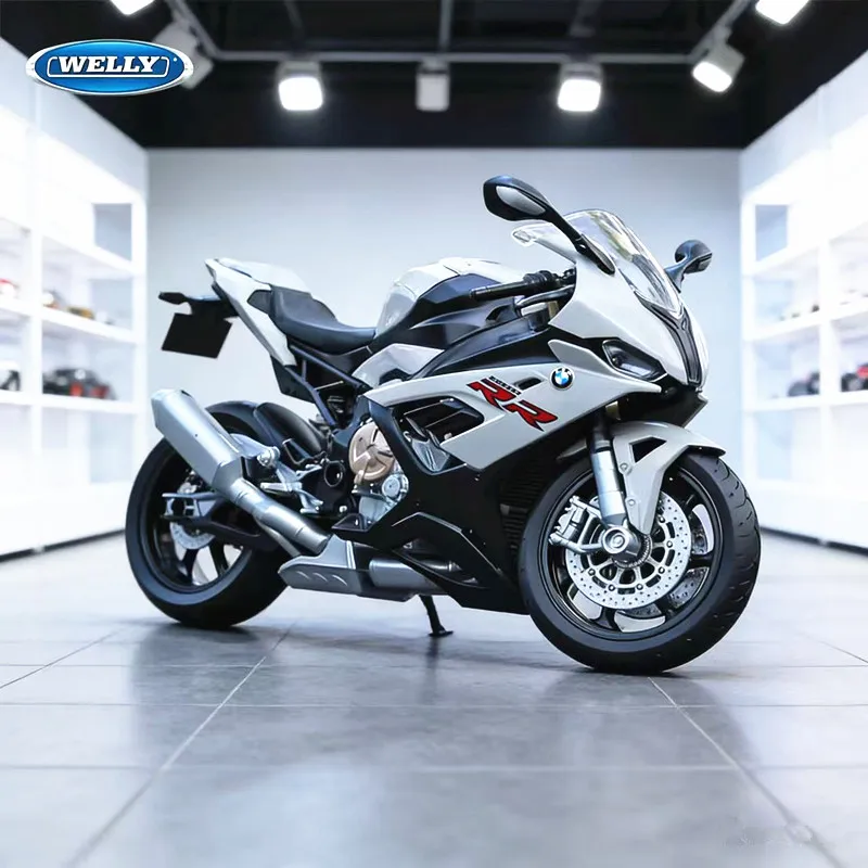 

Модель спортивного мотоцикла WELLY 1:12 BMW S1000RR из сплава, литая металлическая игрушка, коллекционная модель уличного гоночного мотоцикла, подарки для детей