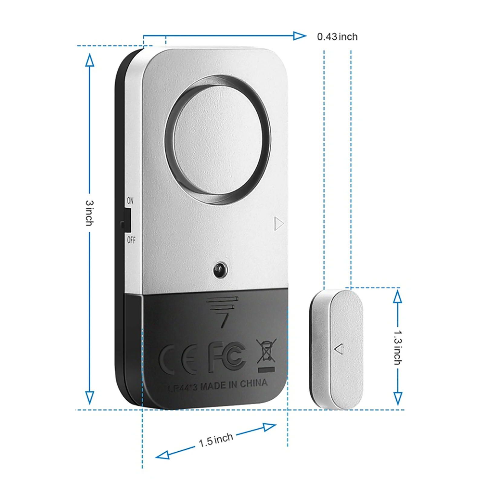 Smart Door Sensor Home Security Alarm Door Window Alarm Sensor Wireless Door Sensor Anti-Theft Alarm Compatible with Alarm Host