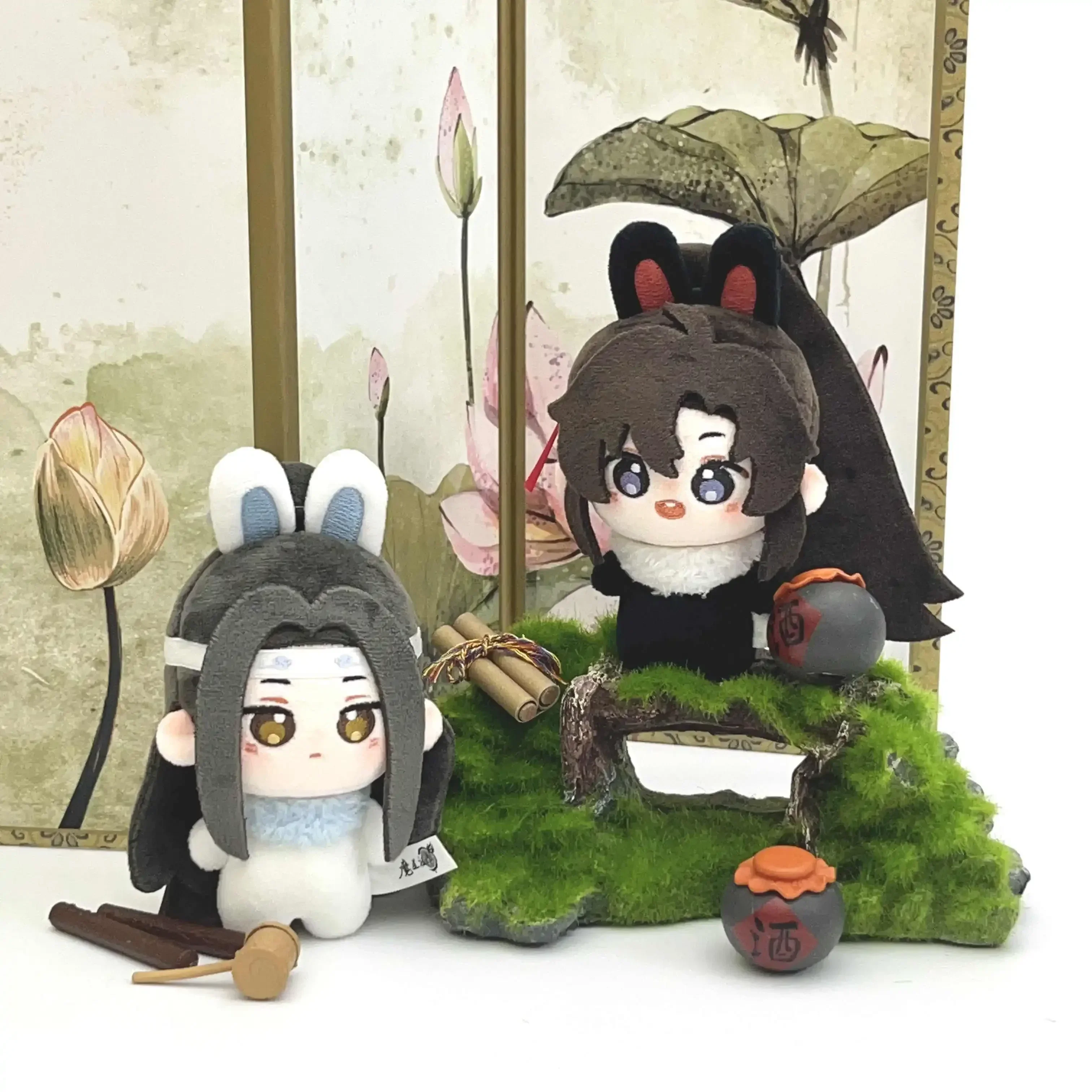 

Mo Dao Zu Shi 10 см мягкий плюшевый брелок кукла Wei Wuxian Lan Wangji милый Nunu кулон с принтом тела косплей подарки на складе