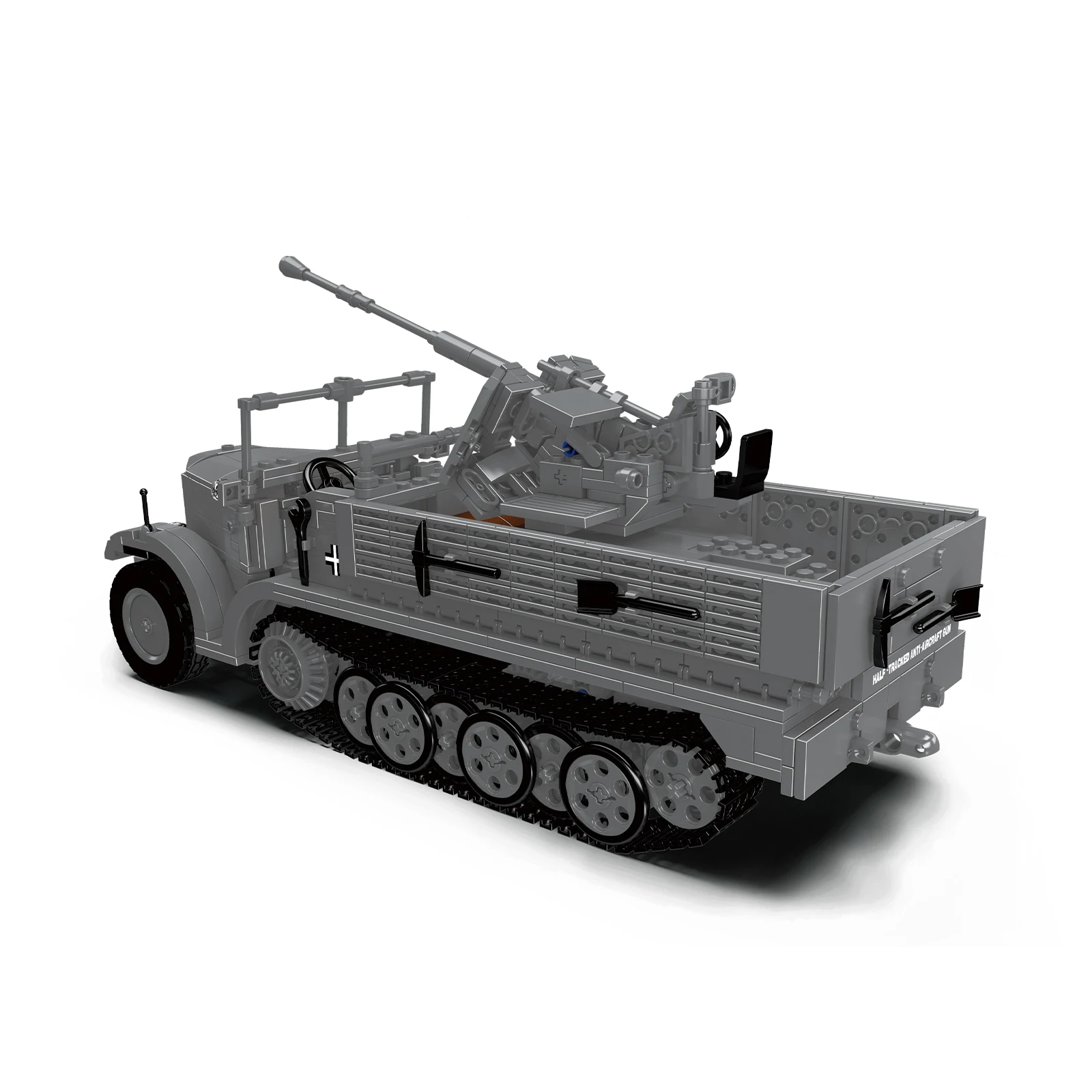 

MOULD KING Military Vehicle Building Blocks Kit 1188PCS 3.7 Flak Half-Track Construction Model Toy for Adults