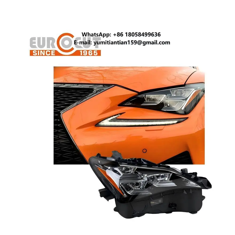 WOFIT Factory Replacement Triple-Eye LED Headlights for 2014-2019 Lexus RC350 RC300H RC200T Night Safety Easy Install Direct Fit