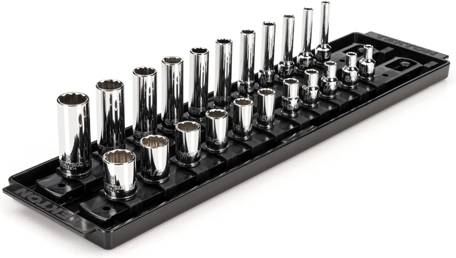 

Набор торцевых головок 22 шт. с приводом 1/4 дюйма, с направляющими и лотком, стандартные и глубокие 12-гранные головки (5/32-9/16 дюймов)