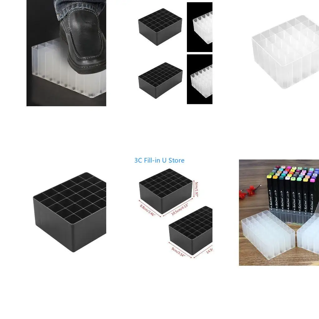 G8TA 30/40 Slots Marker Pen Storage Holder Brush Pencil Rack Table Stand