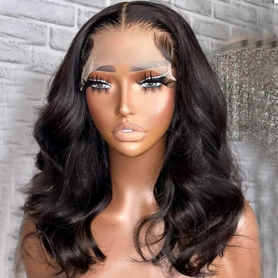 13X6X1 Part Lace Bob Wigs Human Hair Wigs Body Wave 14