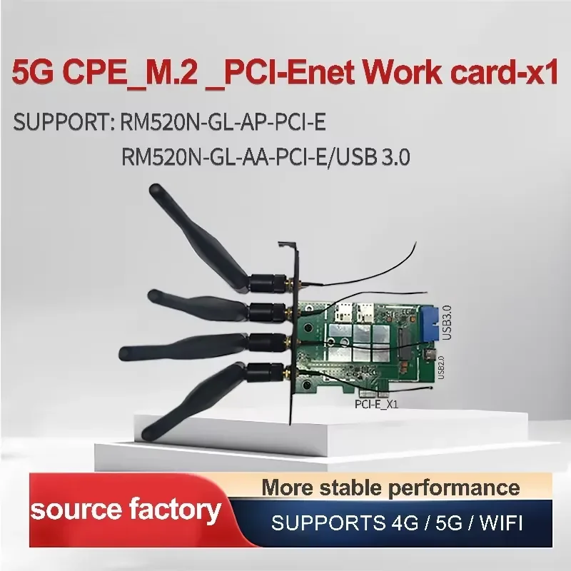 4G 5G Desktop PCI-E X1 CPE Data Network Interface Card M.2 NGFF B Key PCIE 1X USB3.0 USB2.0 Wireless Mini PCI-e to USB