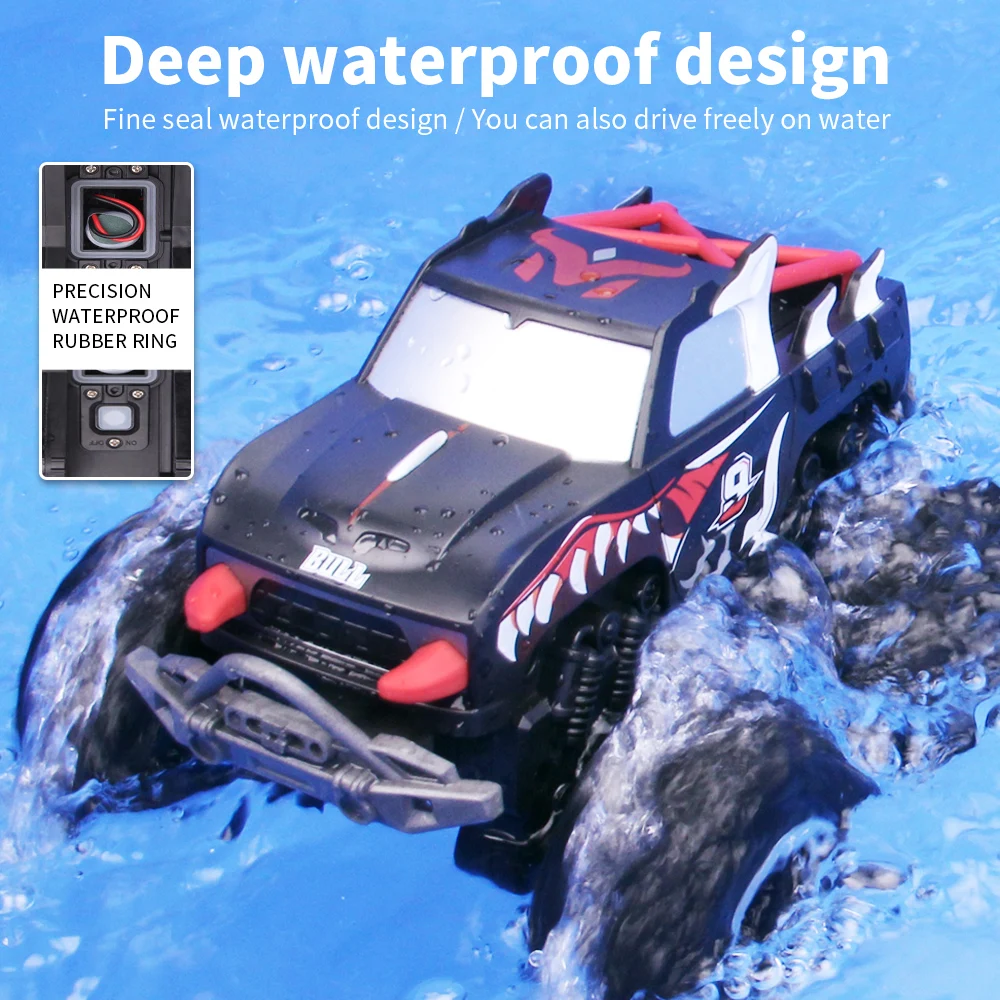 

Remote control Car 2.4G variable frequency wireless remote control four-wheel drive off-road remote control vehicle amphib