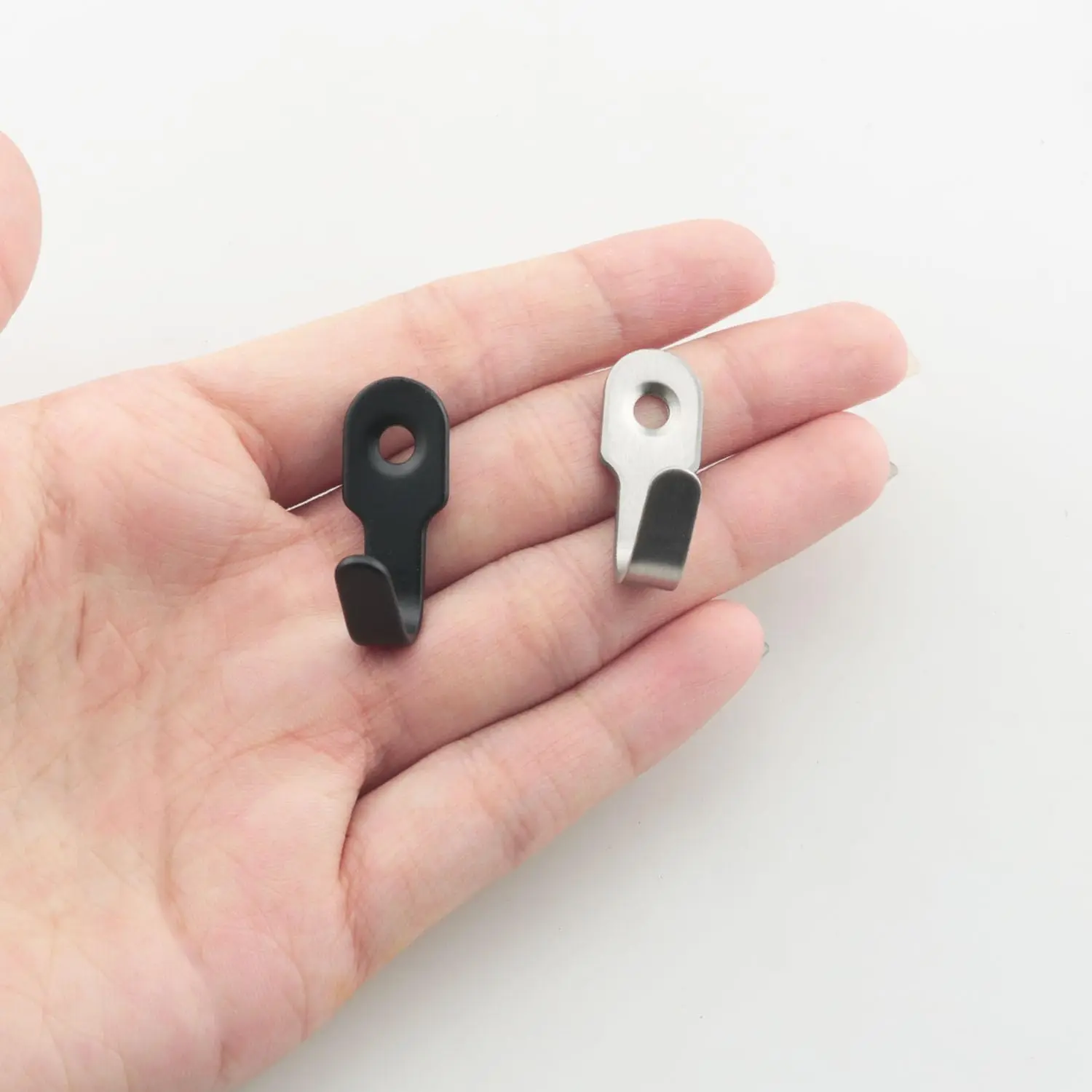 1 Pcs Small J Hook 304 Stainless Steel Wall Mounted Mini Hook Hanger for Towel, Picture, Mirror, Key Chain, with Screws