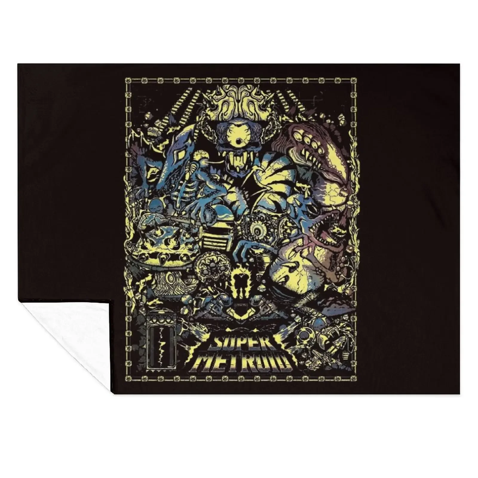 

Super Metroid Legacy Type C Throw Blanket Plaid Extra Large Throw Luxury Bed linens Blankets