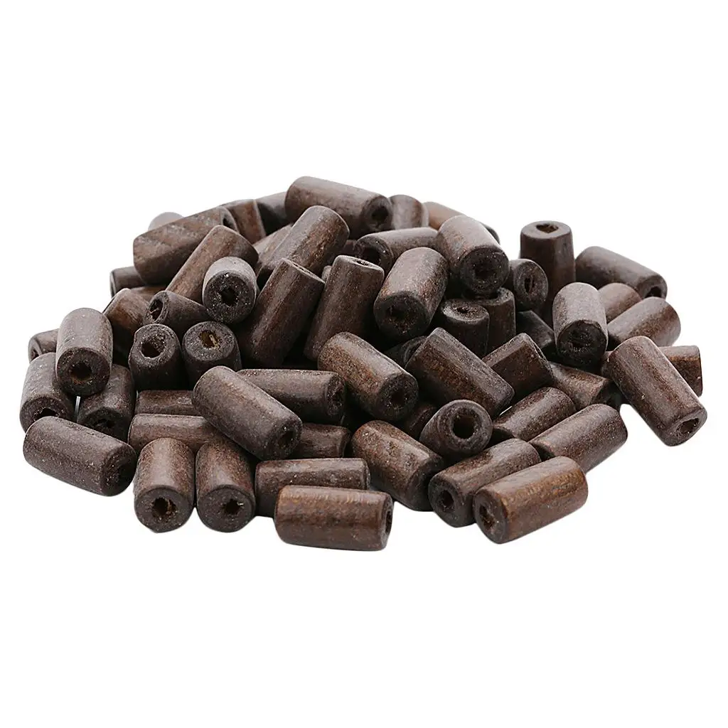 300 قطعة الحرف الخشبية الخرز صنع المجوهرات الخرز الخشب الحلي ديكور #4