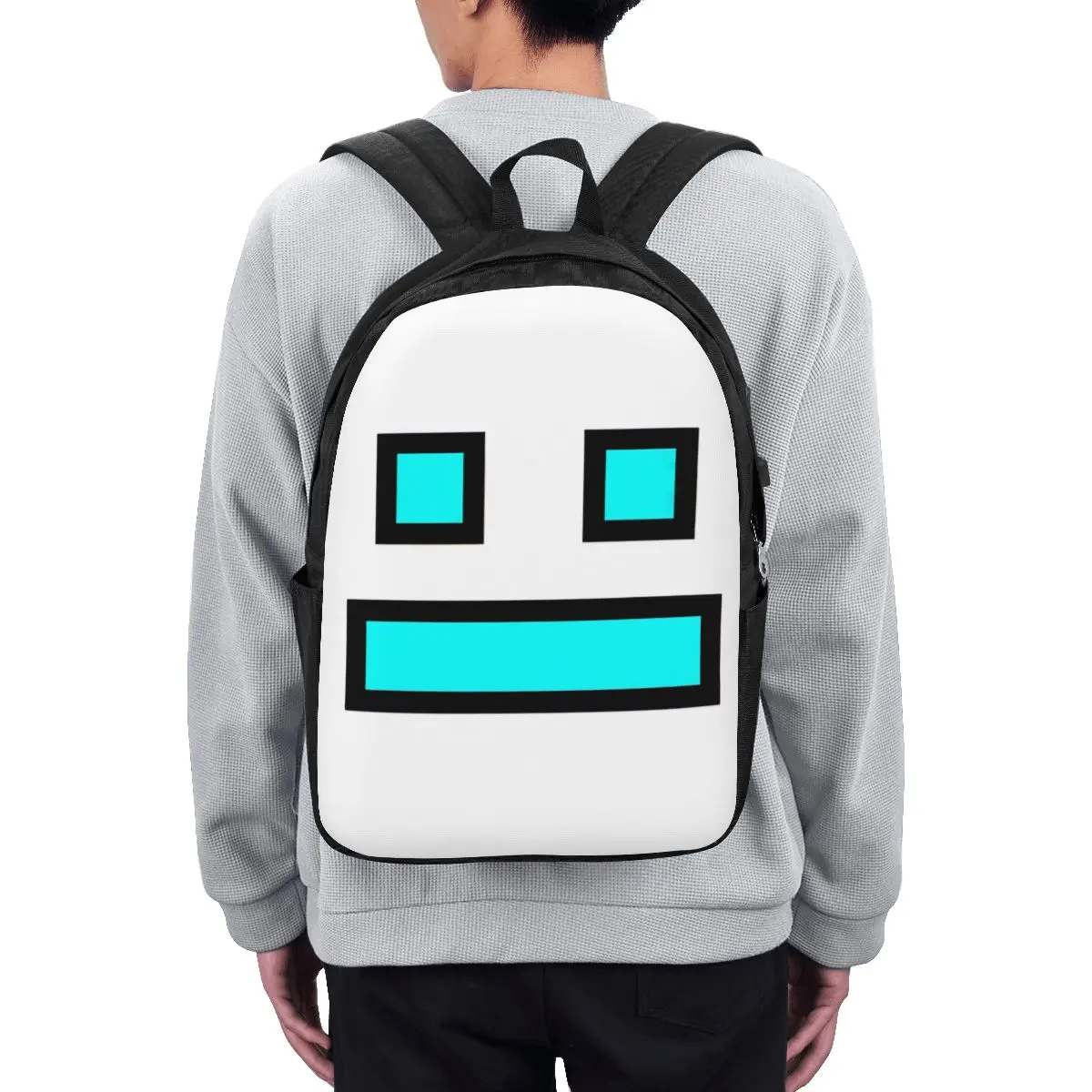 Video Game Geometry Dash Backpack Travel Notebook Bag Computer College Student School Bag Laptop Shoulder Bags for Men Women