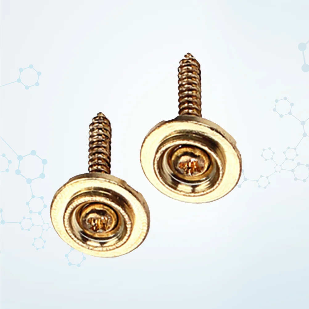 

2 PCS Guitar Copper Roller String Trees String Retainer String Guide with Screws For Electric Guitar Parts Replacement (Golden)