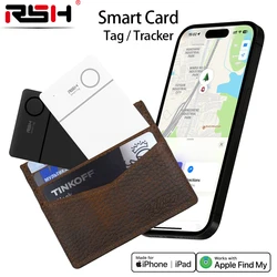 Smart Card Tracker para Bagagem, Sem Fio, Recarregável, Anti Lost Item Locator, Rastreador Bluetooth, GPS, Trabalhar com a Apple Find My App