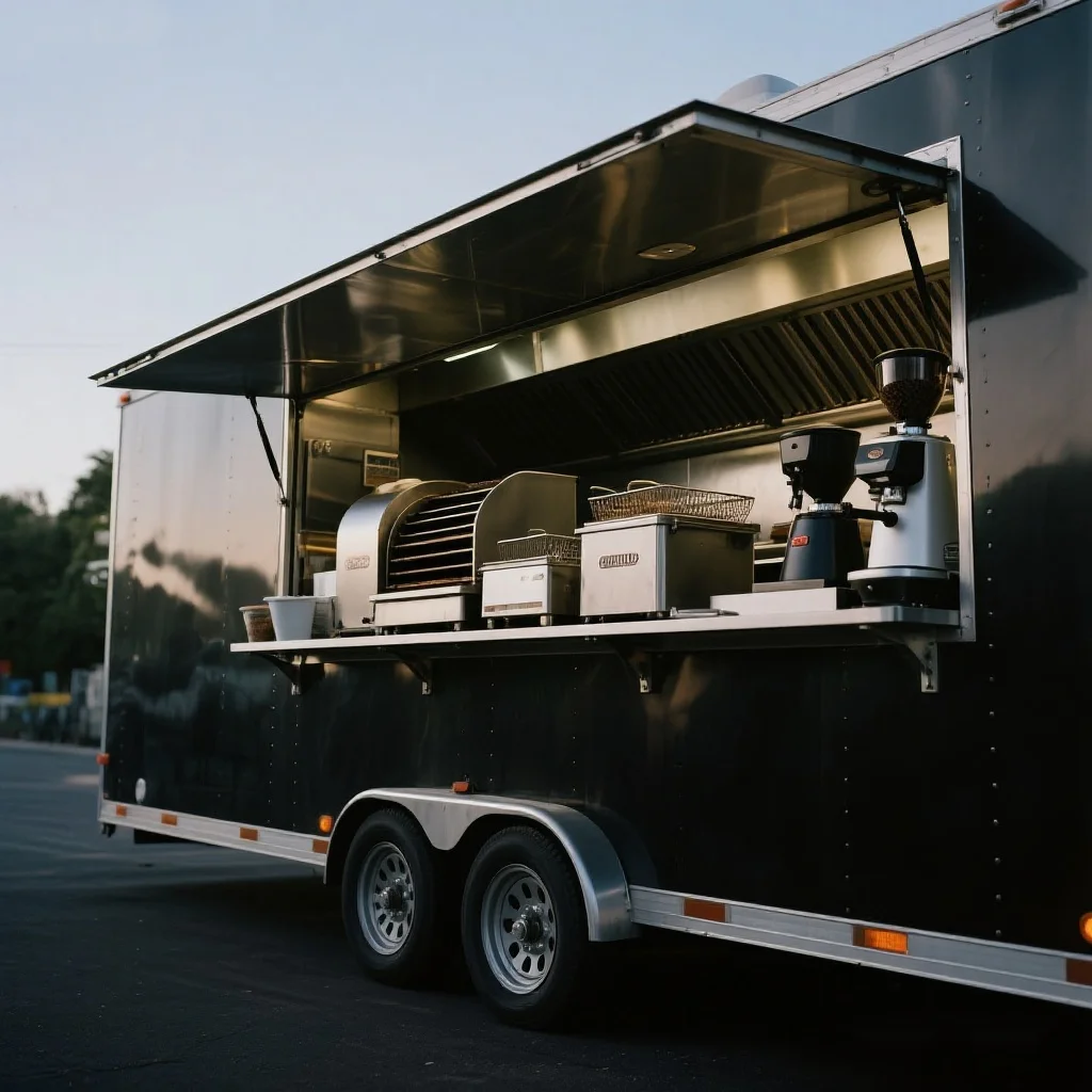 

Custom Size Design Mobile Kitchen Food Truck Concession Trailer USA Street Food Truck Pizza Fast Food Trailer