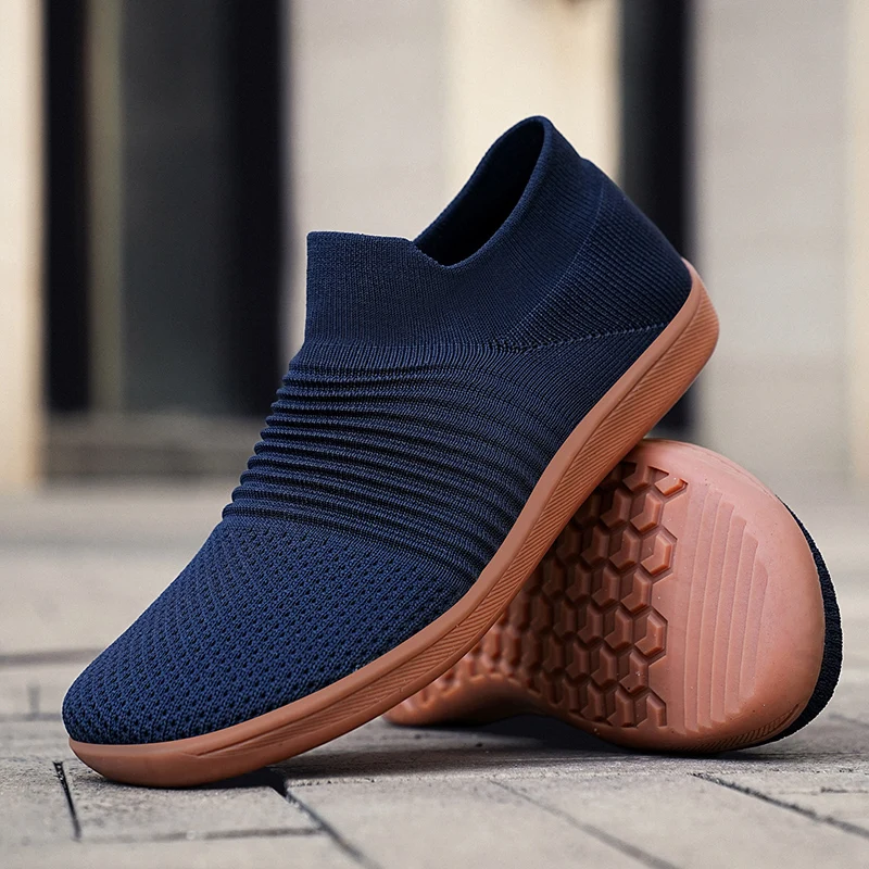 

Men's Wide Barefoot Mesh Sneaker Fashion Slip On Flats Loafers Light Weight Fashion Sneakes Unisex Athletic Footwear Women New