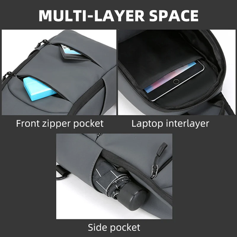 WaterProof Chest Bag for Men Large Capacity Phone Bag Male Messenger Sling Pouch Short Trip Strap Pack Multifunction Fanny Packs