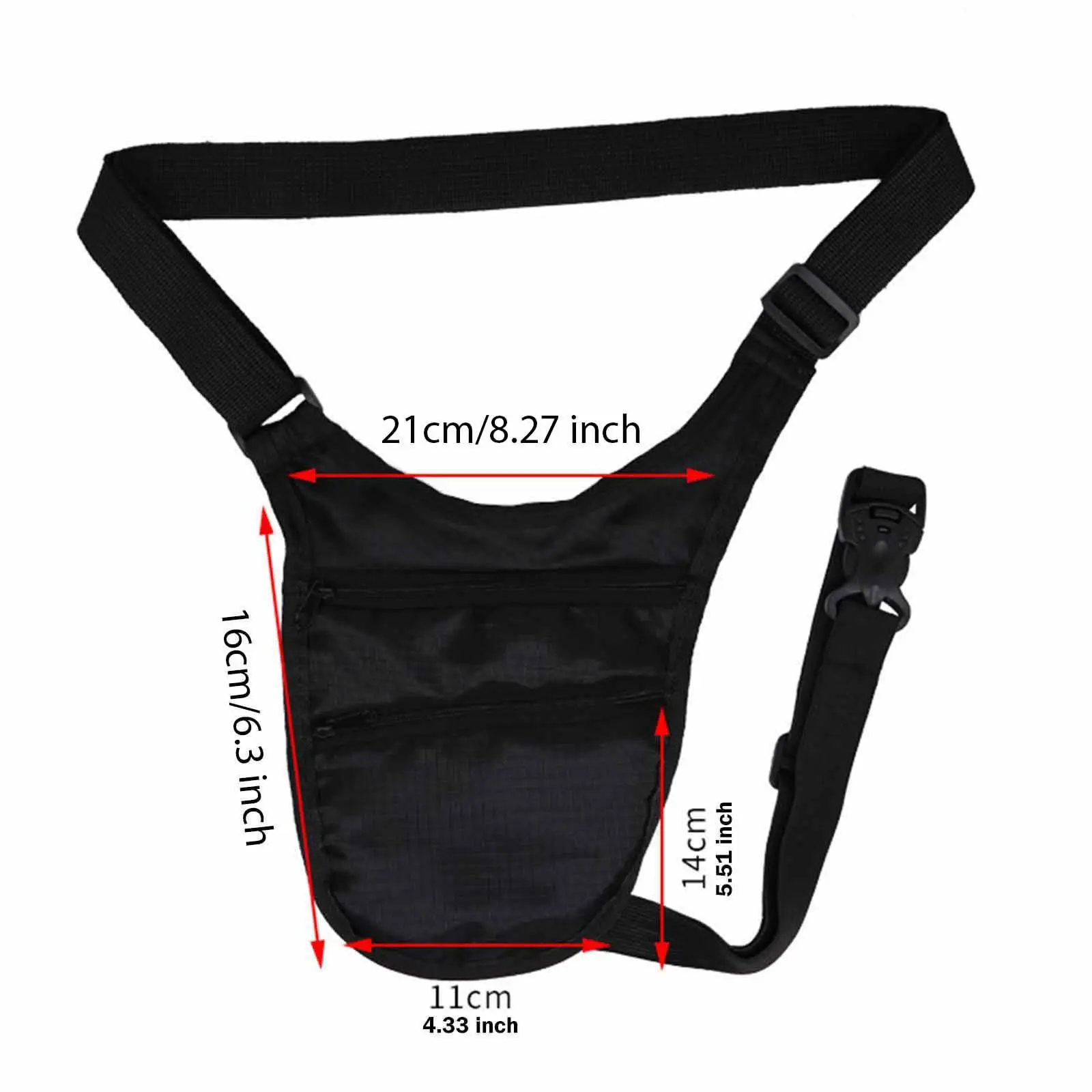 Underarm Bag Invisible Chest Multi Pockets Concealed Pack Close Fitting Pouch for Wallet Keys Traveling Passport
