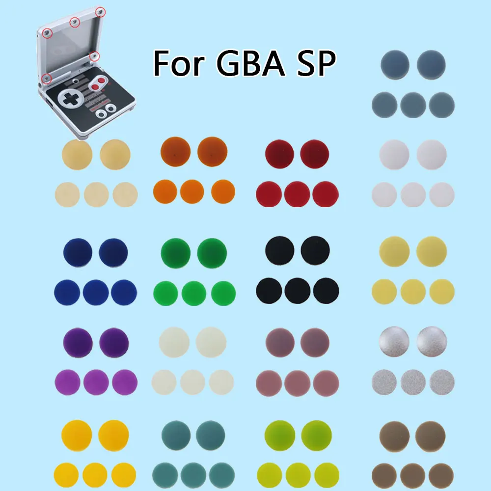 1 Stück Ersatz-Schraubstaubkappe aus Gummi für GBA SP, Spielkonsolen-Zubehör, SP-Gehäuse, stoßdämpfender Kleber – Detail 1