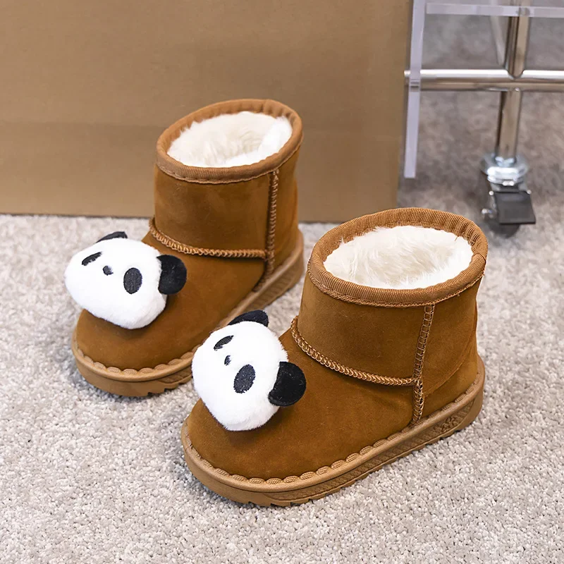 Warm Snow Boot New Fashion Girl Boots Cute Cartoon Winter Boot Daily Versatile Child Shoes Thick Soled Comfort Girl Shoe Botas