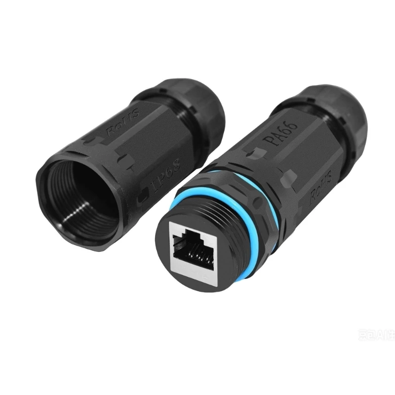 P9JB IP68 Waterproof RJ45 Coupler Female to Female CAT6 Connector For Outdoor Use