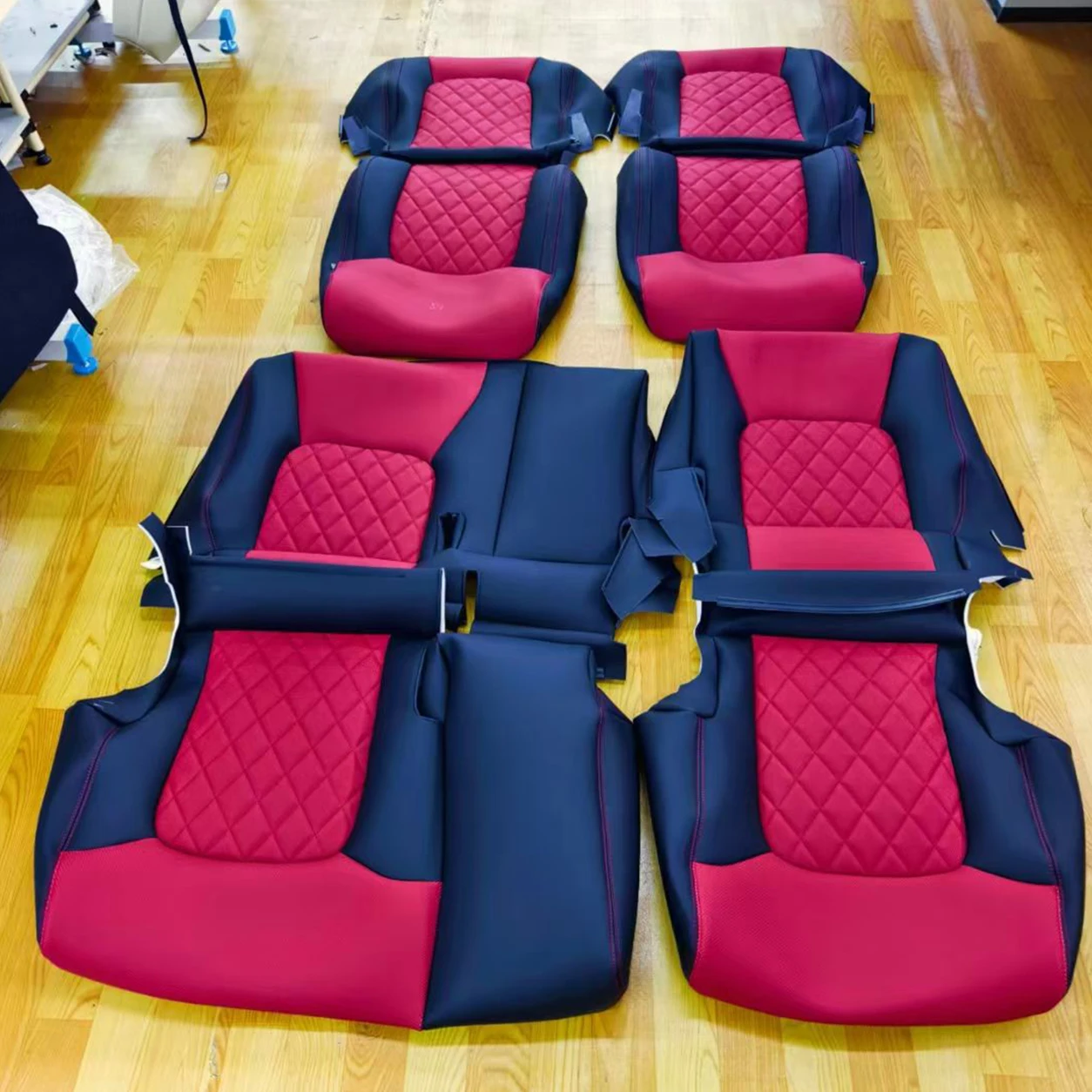 5 Seats Car Accessories Seat Cover Fit for Audi Porsche for Mercedes Benz Airbag Compatible Italy Cowhide Leather
