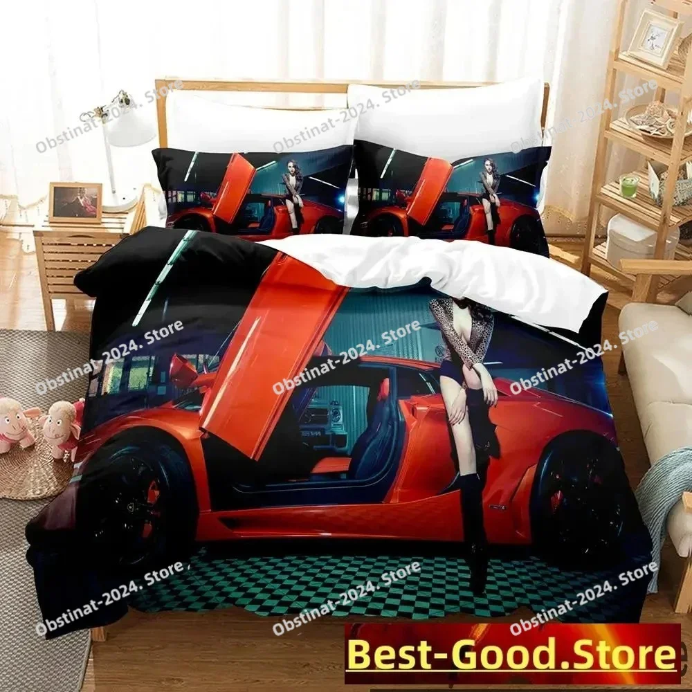 

3D Cute Y2K Girls Sexy Bedding Set Printed single Comforter Quilt Bed Cover Duvet Cover Pillow Case 3 Pieces Set Kids Adult Size