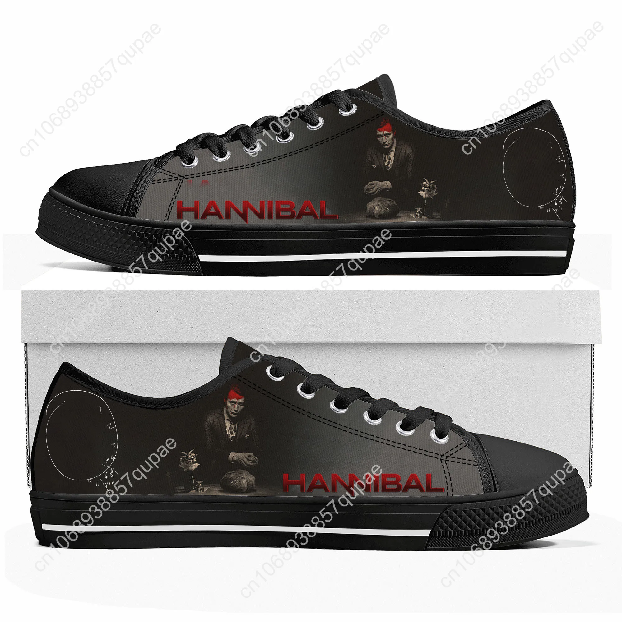 Hannibal Low Top Sneakers Mens Womens Teenager High Quality Mads Mikkelsen Canvas Sneaker couple Casual Shoes Customize DIY Shoe