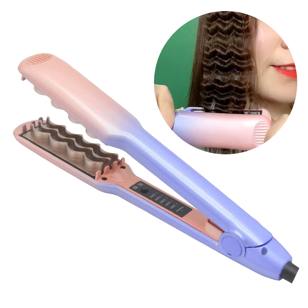 

Fast Volume Hair Curling Iron Floating Crimping Fluffy 3D Grid Hair Curler Splint Portable High Quality Ceramic Corn Perm Styler