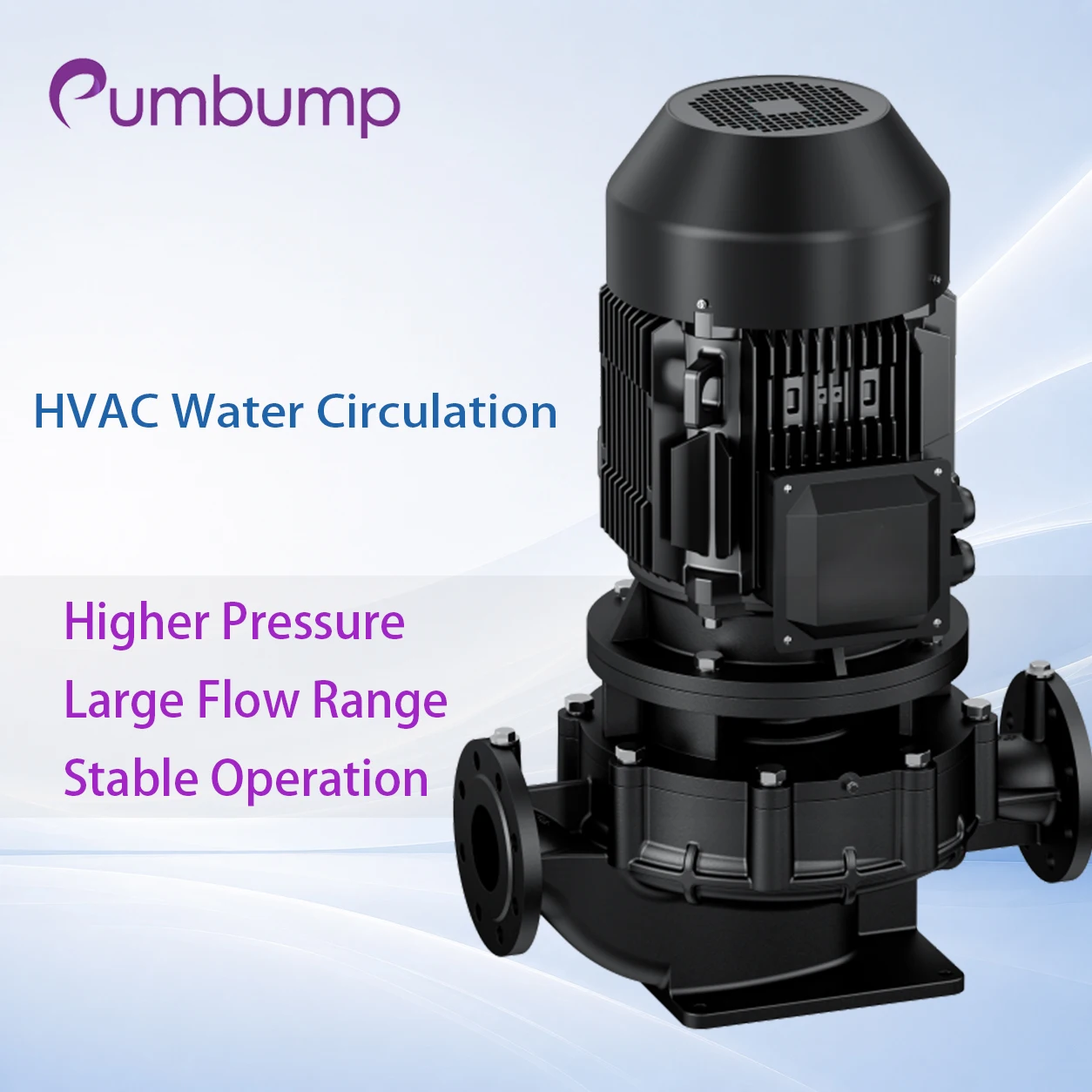 Vertical Inline Single Stage Centrifugal Pump HVAC Chilled Water Cooling Water Circulation Direct Coupled Easy Maintenance