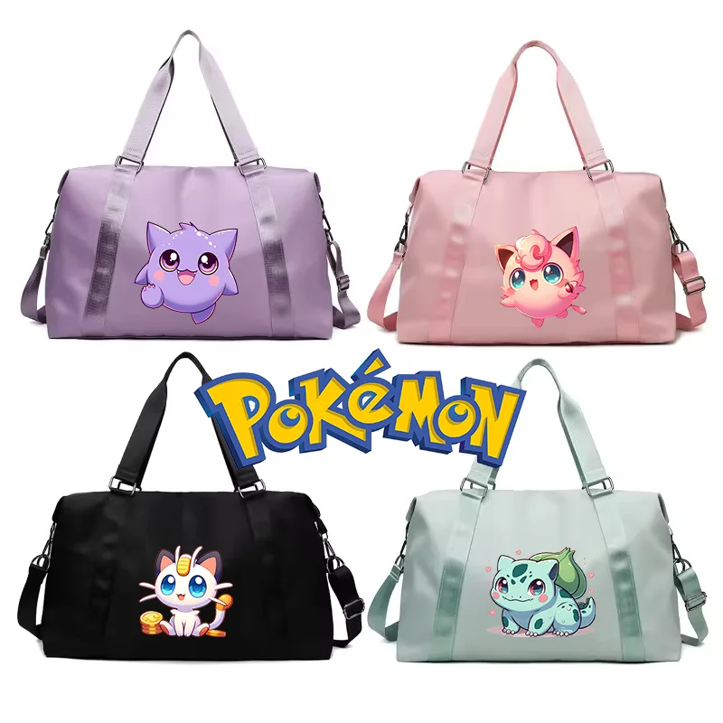 Pokemon Adult Designer Handbag Pikachu Travel Bags Sport Gym Dance Storage Coach Luggage Waterproof Duffel Travel Bag Xmas Gift