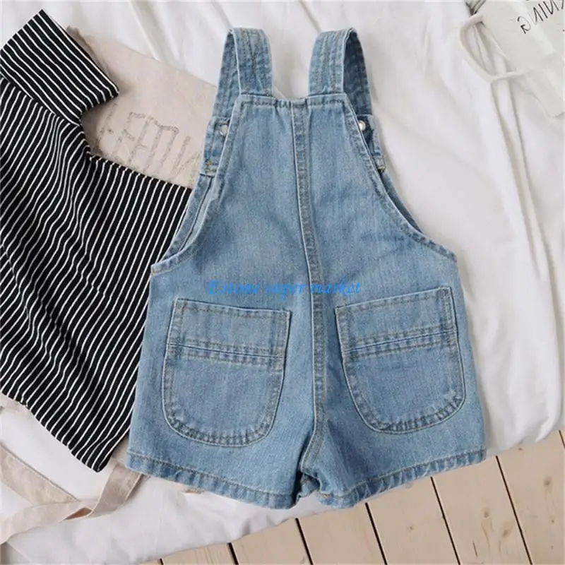 090B Classical Blue Jeans Overalls Shorts For Active Toddler Family Event Spring Summer Clothing Short Pants