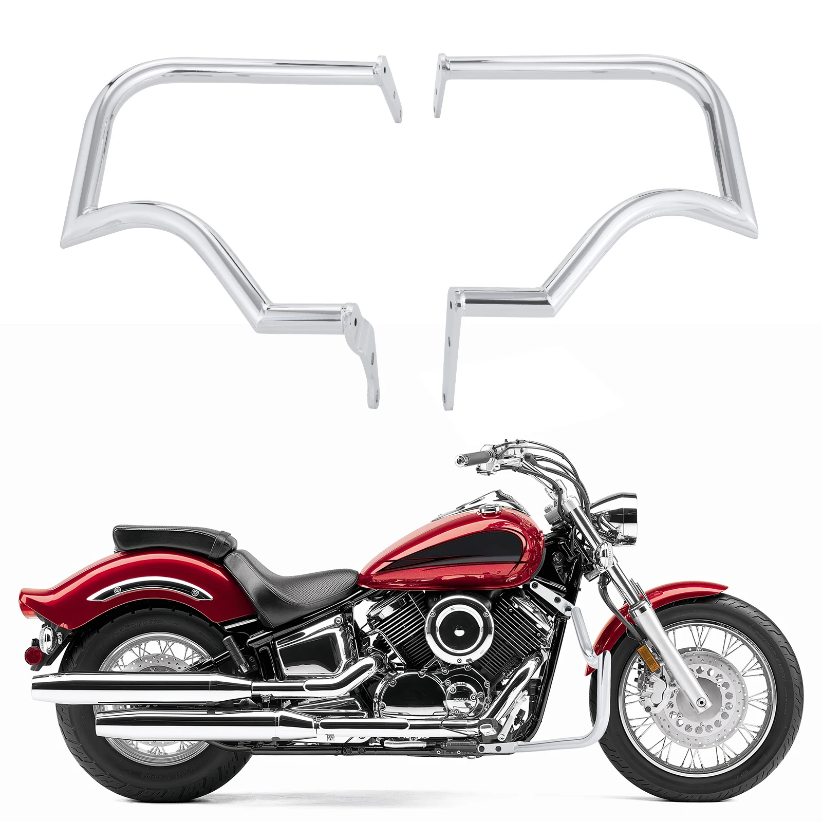 Barra Paramotore Cromata Anteriore per Moto Yamaha V-star 1100 XVS1100/ DragStar 1100 DS1100 Modello Custom dal 1999 in poi
