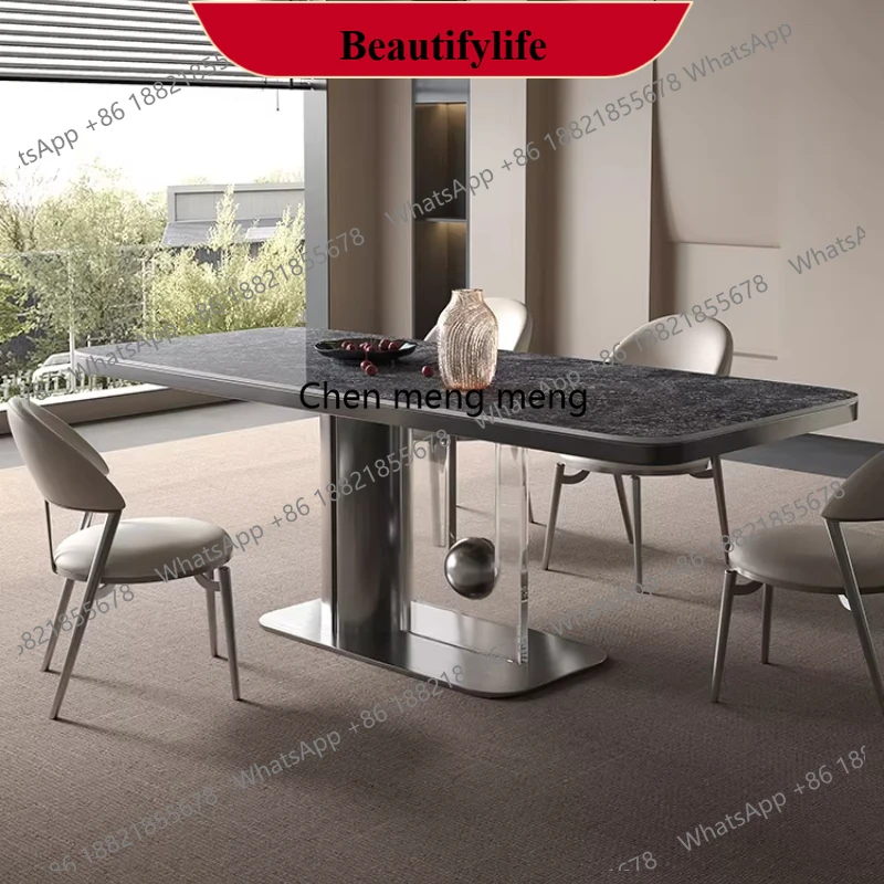 EE182 Light Luxury Rock Panel Dining Table pliante Modern console tables kitchen furniture Home rooms coffee table chair side ta