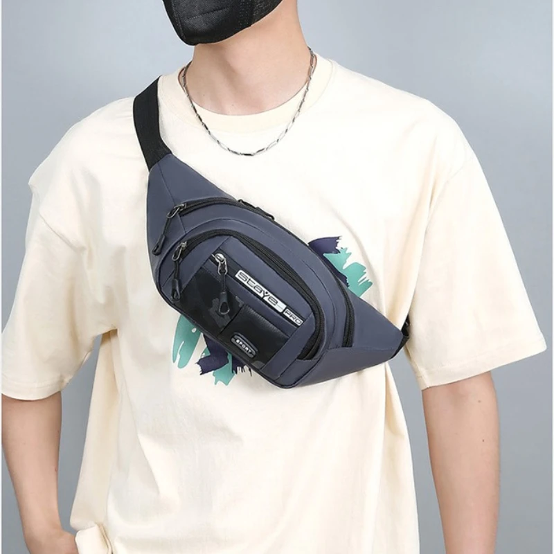 Men's Fashionable Multi-functional Fanny Pack, Light and Durable, Multi-pocket, Suitable for Outdoor Sports Travel Waist Pack view 5
